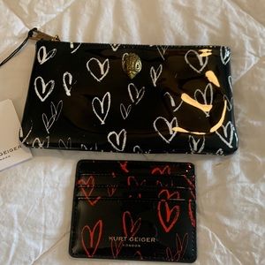 New Kurt Geiger 2 piece set 1 pouch & cc holder